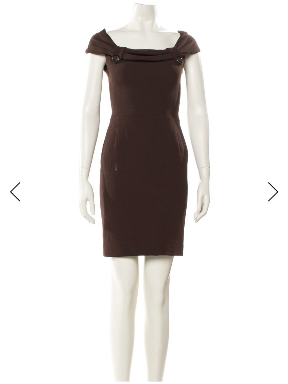 Christian Dior brown wool dress 36